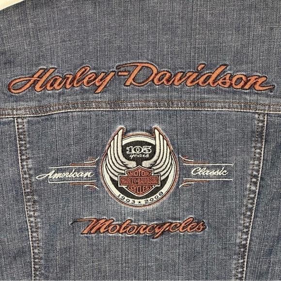Harley Davidson 105th Anniversary Jean Jacket - Picture 7 of 7